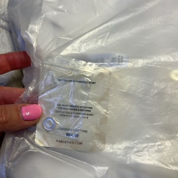FABLETICS - Cotton Voile Oversized Shirt in White - Picture 5 of 6